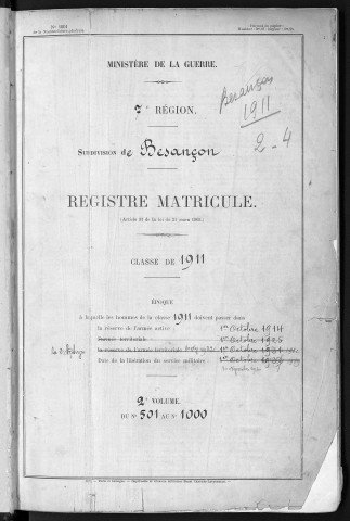Volume 2, nos 501 à 1000, 1507 à 1550