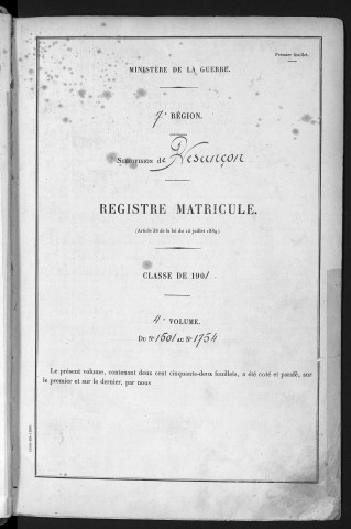 Volume 4, nos 1501 à 1770
