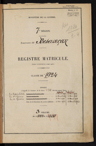 Volume 3, nos 1001 à 1236, 1655 à 1661