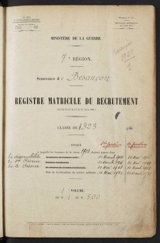 Volume 1, nos 1 à 500