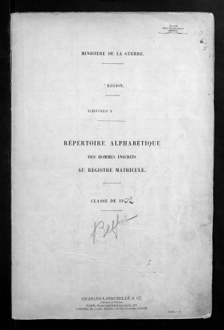 Table alphabétique